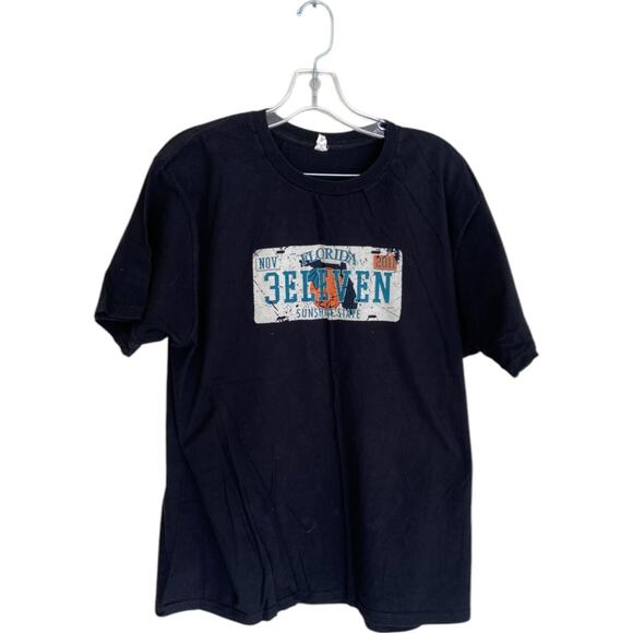 Anvil Other - Anvil T Shirt Adult XL Florida 3 Eleven Black Short Sleeve Crew Neck Graphic Tee